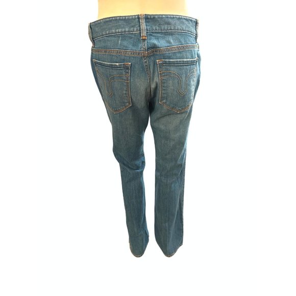 Ann Taylor LOFT Cotton Spandex Blend Curvy Boot Denim Blue Jeans Size 27/4 - Picture 5 of 16